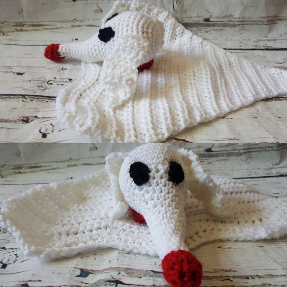Zero Ghost Dog Crochet Amigurumi/Security Blanket